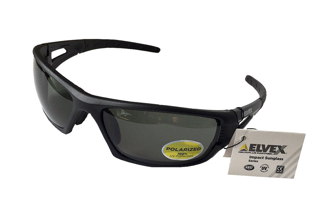 ELVEX IMPACT Safety sunglasses Polarized Grey Ranger Safety and Supplies