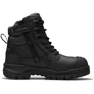 BLUNDSTONE Rotoflex Composite Black Leather Zip sided Boot