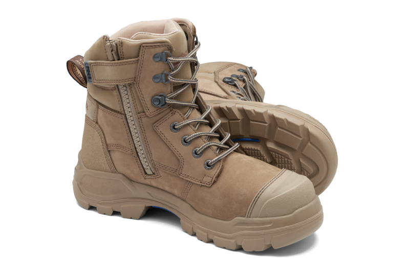 Blundstone ROTOFLEX XHD Nubuck leather zip sided safety boot