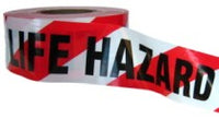 Safety Tape. LIFE HAZARD DO NOT ENTER
