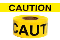 Barrier Tape Caution on yellow tape
