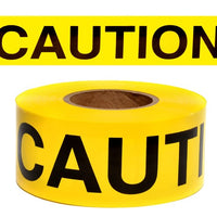 Barrier Tape Caution on yellow tape