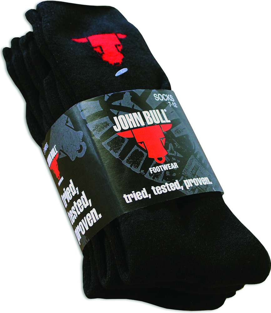 John Bull 3pkt Black socks