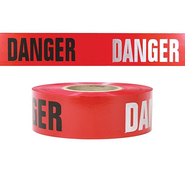 Reflective writing Barrier Tape on RED tape
